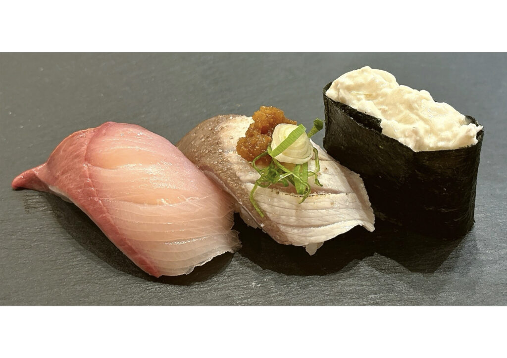 ぶり食べ比べ(ひろびろぶり・ぶりしゃぶ炙り・ぶりサラダ)